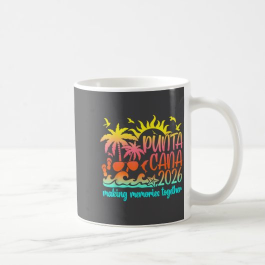 Mug Vacances Rétro Punta Cana Faire des Souvenirs Ense (Droite)