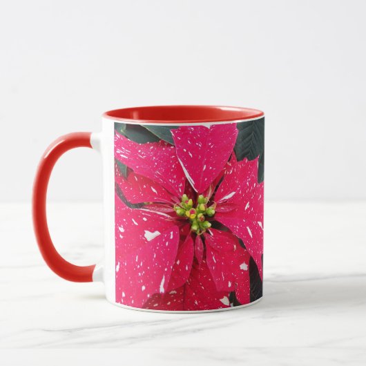 Mug Vacances Rouge Varié Poinsettia (Gauche)