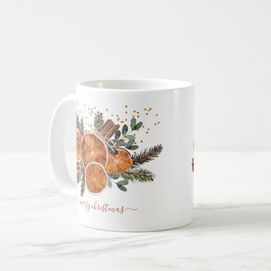 Mug Vacances Rustique Citrus Et Pins (Devant gauche)