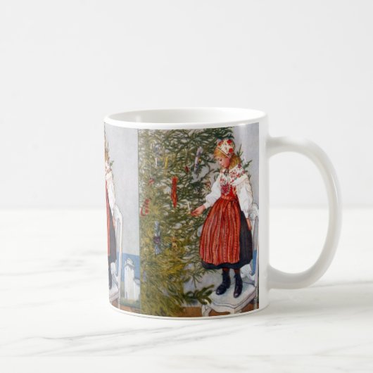 Mug Vacances suédoises d'art d'arbre de Noël de Carl (Droite)