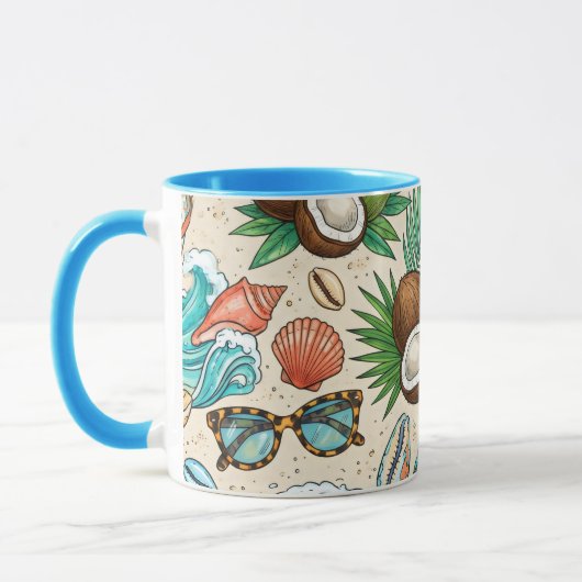 Mug Vacances tropicales. (Gauche)