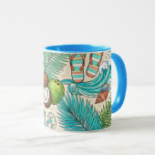 Mug Vacances tropicales. (Devant droit)
