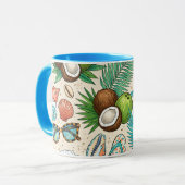Mug Vacances tropicales. (Devant gauche)