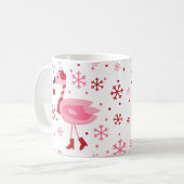 Mug Vacances tropicales de Noël de plage de Flamant (Devant gauche)