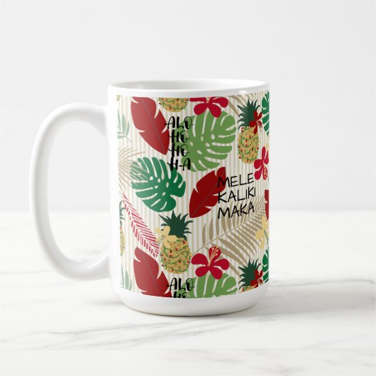 Mug Vacances tropicales hawaïennes ALO-HO-HA (Gauche)