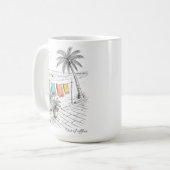 Mug Vacances tropicales hors du bureau (Devant gauche)
