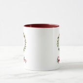 Mug Vacances Verdure Wreath Famille Monogramme (Centre)