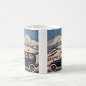 Mug Vacances vintage en voiture automobile ancienne (Centre)