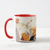 Mug Vacances vintage en voiture convertible (Gauche)