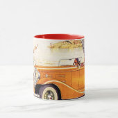 Mug Vacances vintage en voiture convertible (Centre)
