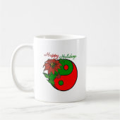Mug Vacances Yin Yang Poinsettia Rouge Vert (Gauche)