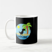 Mug Vacancier amateur de dinosaures pixélisés et de te (Gauche)