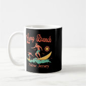 Mug Vacancier de la plage de surf de New Jersey Long B (Gauche)
