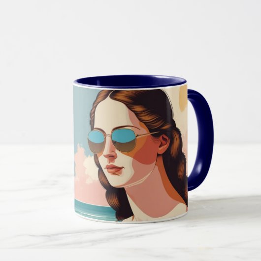 Mug Vacation Vibes with Mona Lisa (Devant droit)