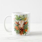 Mug Vache à cornes et fleurs (Gauche)