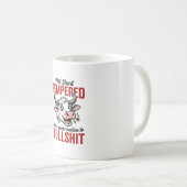 Mug Vache à tempérament drôle vintage (Devant droit)