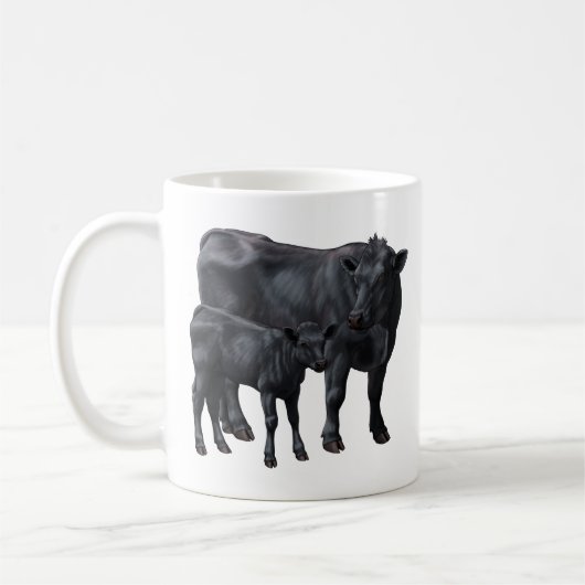 Mug Vache Angus Noire et veau mignon (Gauche)