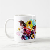 Mug Vache avec tournesol Aquarelle personnalisée (Gauche)