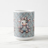 Mug Vache Bébé mignonne Pastel dans les salons avec fl (Centre)