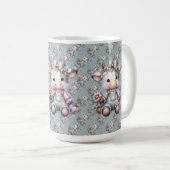 Mug Vache Bébé mignonne Pastel dans les salons avec fl (Devant droit)