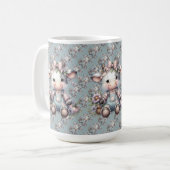 Mug Vache Bébé mignonne Pastel dans les salons avec fl (Devant gauche)