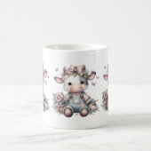 Mug Vache Bébé mignonne Pastel dans les salons avec fl (Centre)