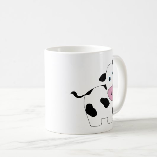 Mug Vache blanche mignonne (Devant droit)
