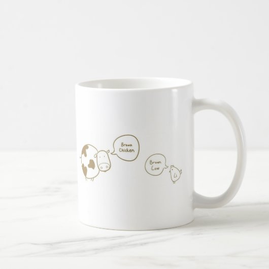 Mug vache brune à brun de poulet (Droite)