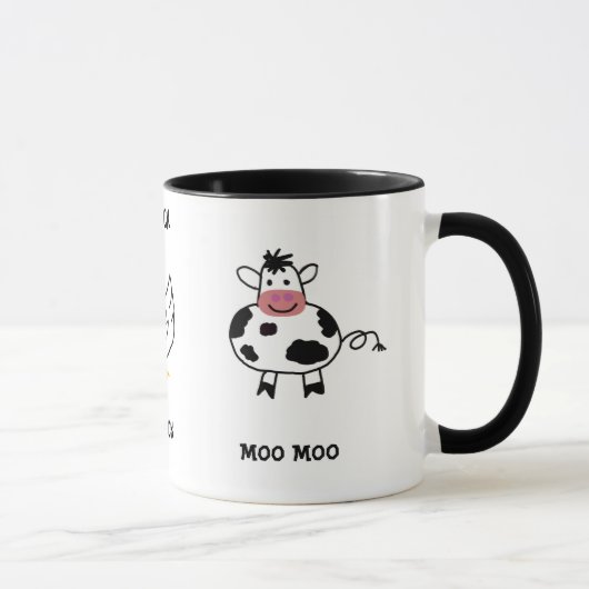 Mug vache, canard, cochon, (Droite)