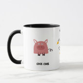 Mug vache, canard, cochon, (Gauche)