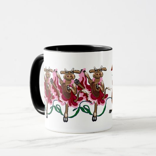 Mug Vache cancan et joyeux taureau (Devant gauche)