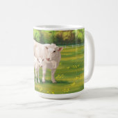 Mug Vache Charolais Blanche & Boeuf de veau Cupide (Devant droit)