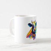 Mug Vache colorée, Conception de Vache arc-en-ciel (Devant gauche)