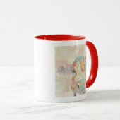 Mug Vache de collage de la ferme aquarelle (Devant droit)