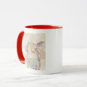 Mug Vache de collage de la ferme aquarelle (Devant gauche)