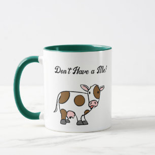 Mug Vache de dessin animé drôle avec une attitude d'an