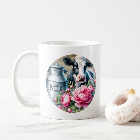 Mug Vache de ferme  (Avec donut)