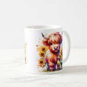 Mug Vache de Highland et Musique de tournesol (Devant droit)