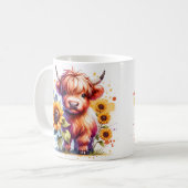 Mug Vache de Highland et Musique de tournesol (Devant gauche)