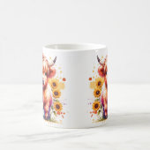 Mug Vache de Highland et Musique de tournesol (Centre)