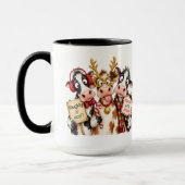 Mug Vache de Noël drôle (Gauche)
