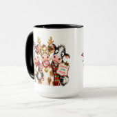 Mug Vache de Noël drôle (Devant gauche)