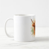 Mug Vache des Highlands - Animaux à l'aquarelle (Gauche)