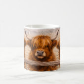 Mug Vache des Highlands - Animaux à l'aquarelle (Centre)