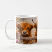Mug Vache des Highlands - Animaux à l'aquarelle (Gauche)