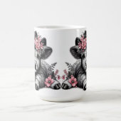 Mug Vache des Highlands avec chapeau et décoration flo (Centre)