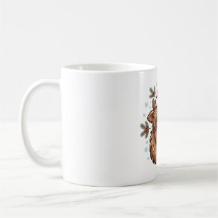 Mug Vache des Highlands chapeau de Père Noël Art anima