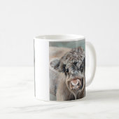 Mug Vache des Highlands Écossais sur fond vert (Devant droit)