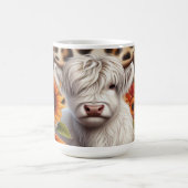 Mug Vache des Highlands entourée de citrouilles d'auto (Centre)