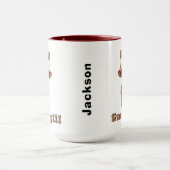 Mug Vache des Highlands Grincheuse Je Souris (Centre)